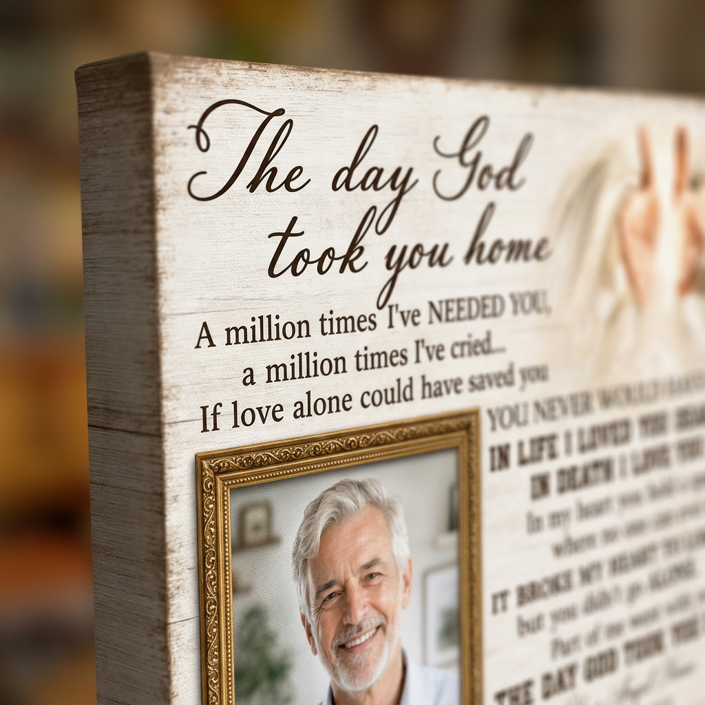 Personalized Memorial Wall Canvas with Photo Christian Sympathy Gift for Loss of Loved One - Image 5