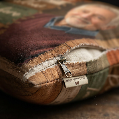Personalized Memorial Photo Pillow - Custom Sympathy Keepsake for Loss of Father or Husband - Image 5