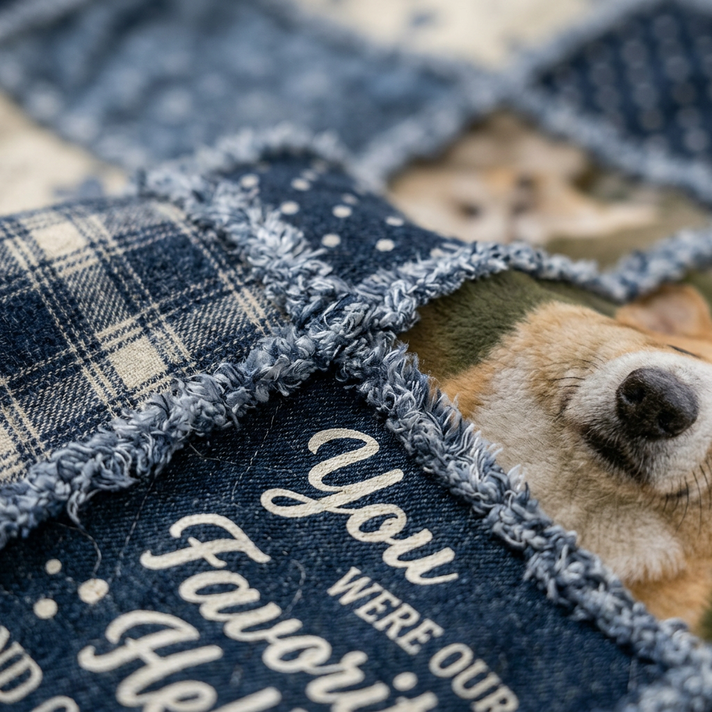 Personalized Pet Memorial Photo Fleece Blanket - Dog Loss Remembrance Sympathy Gift for Pet Owners - Image 5