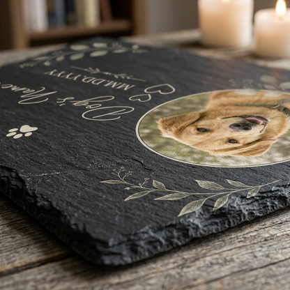 Personalized Pet Memorial Slate Plaque with Photo, Dog Remembrance Garden Stone - Image 5 | VNMGSREPR1-6IN-EHIEU_AI_0436 VNMGSREPR1-8IN-EHIEU_AI_0436