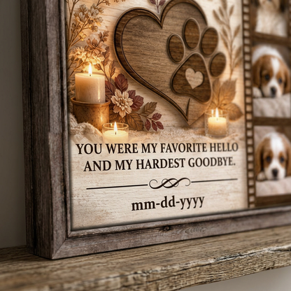 Personalized Dog Memorial Wall Canvas Custom Pet Photo Collage Keepsake Gift - Image 5