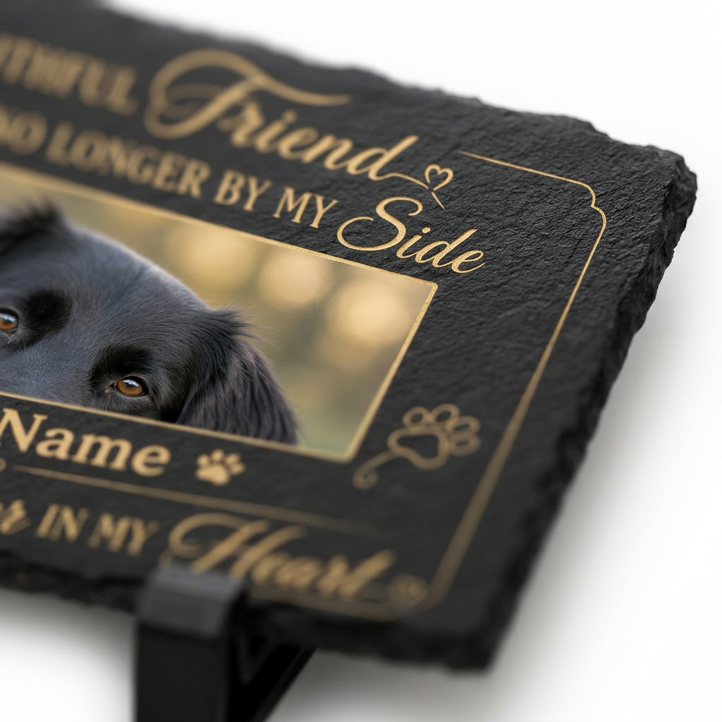 Personalized Dog Memorial Garden Stone with Photo – Pet Loss Sympathy Gift - Image 5 | VNMGSREPR1-6IN-EHIEU_AI_0484 VNMGSREPR1-8IN-EHIEU_AI_0484