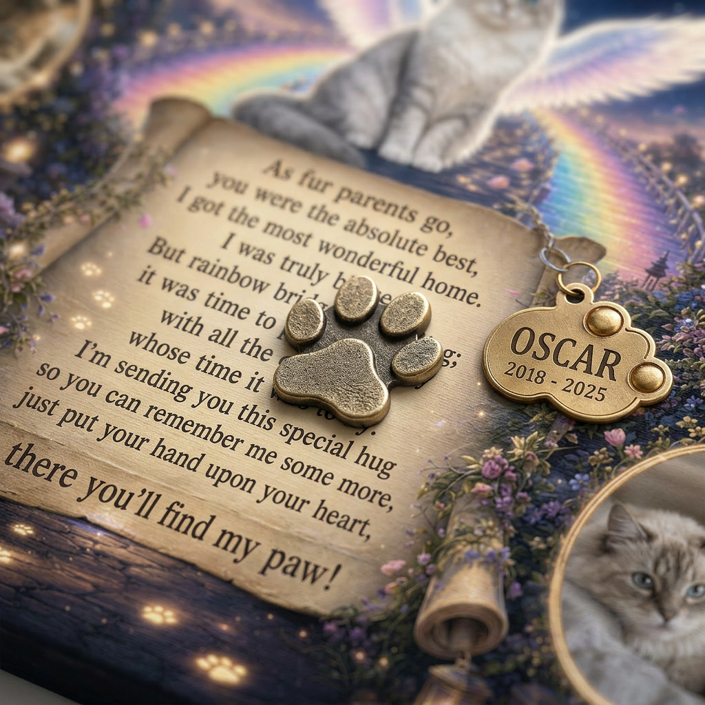 Personalized Cat Memorial Wall Canvas - Rainbow Bridge Pet Loss Photo & Name Gift - Image 5