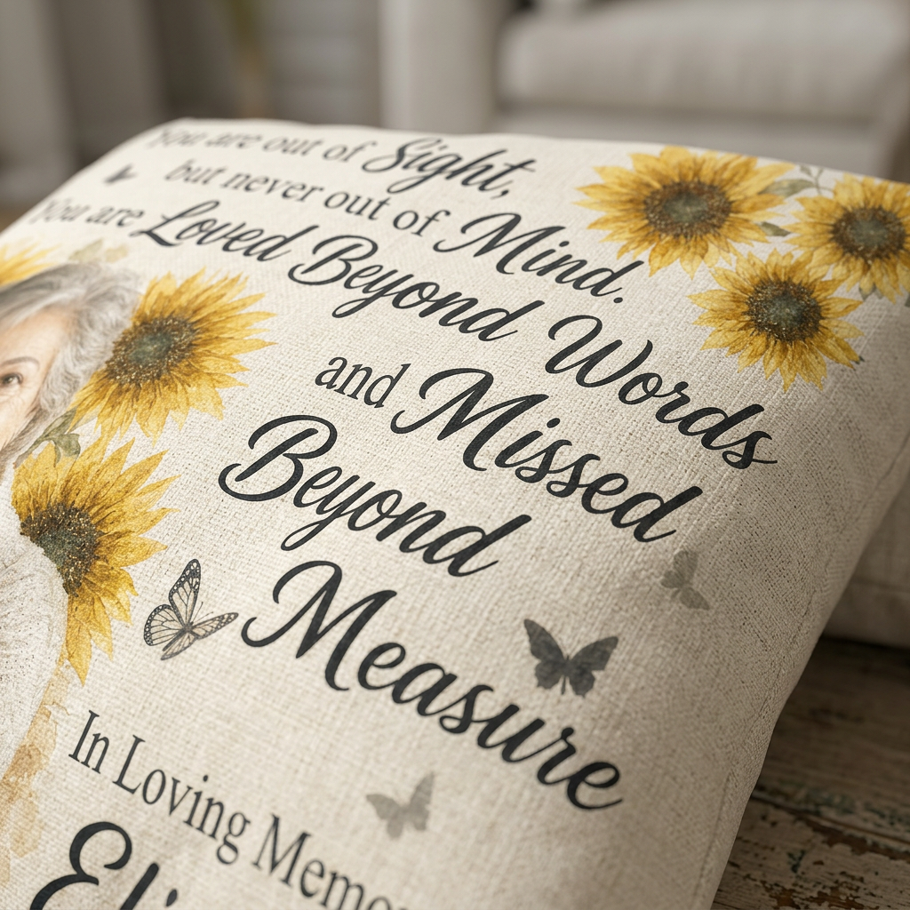 Personalized Memorial Photo Pillow - Custom Remembrance Sympathy Gift for Loss of a Loved One - Image 5