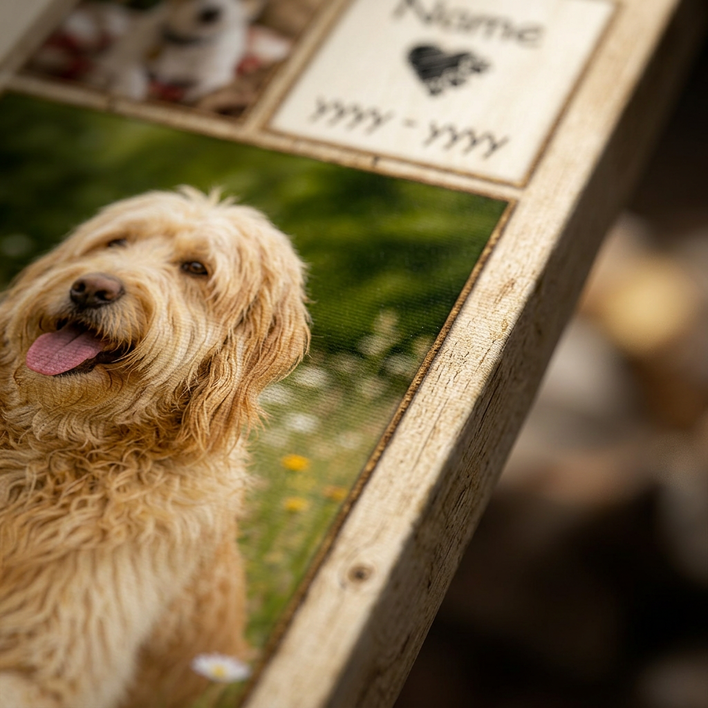 Personalized Dog Memorial Photo Collage Wall Canvas - Pet Loss Sympathy Gift for Dog Lovers - Image 5