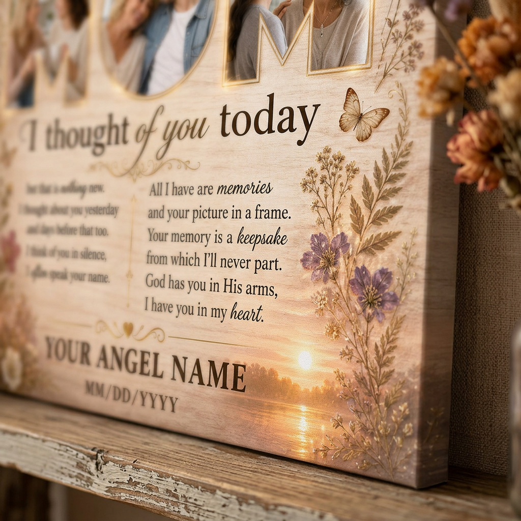 Personalized Memorial Canvas Sympathy Gift for Loss of Mother Photo Keepsake - Image 5