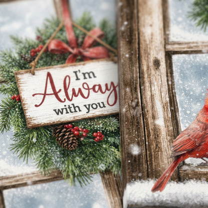 Personalized Cardinal Memorial Canvas Wall Art – Christmas Remembrance Sympathy Gift - Image 5
