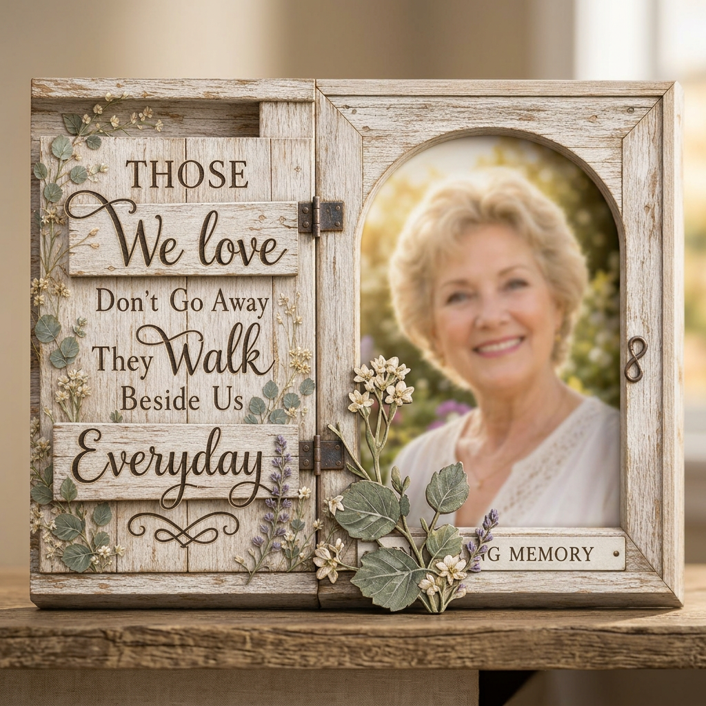 Personalized Memorial Wall Canvas, In Loving Memory Photo Frame Sympathy Gift for Loss - Image 5