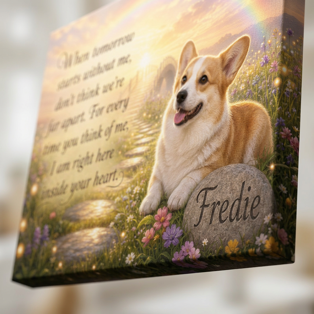 Personalized Dog Memorial Wall Canvas – Custom Pet Name Gift for Dog Loss - Image 5