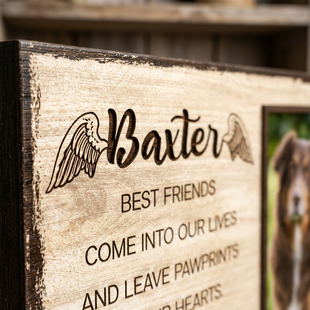 Custom Pet Memorial Canvas – Personalized Dog Loss Gift with Photo and Name - Image 5