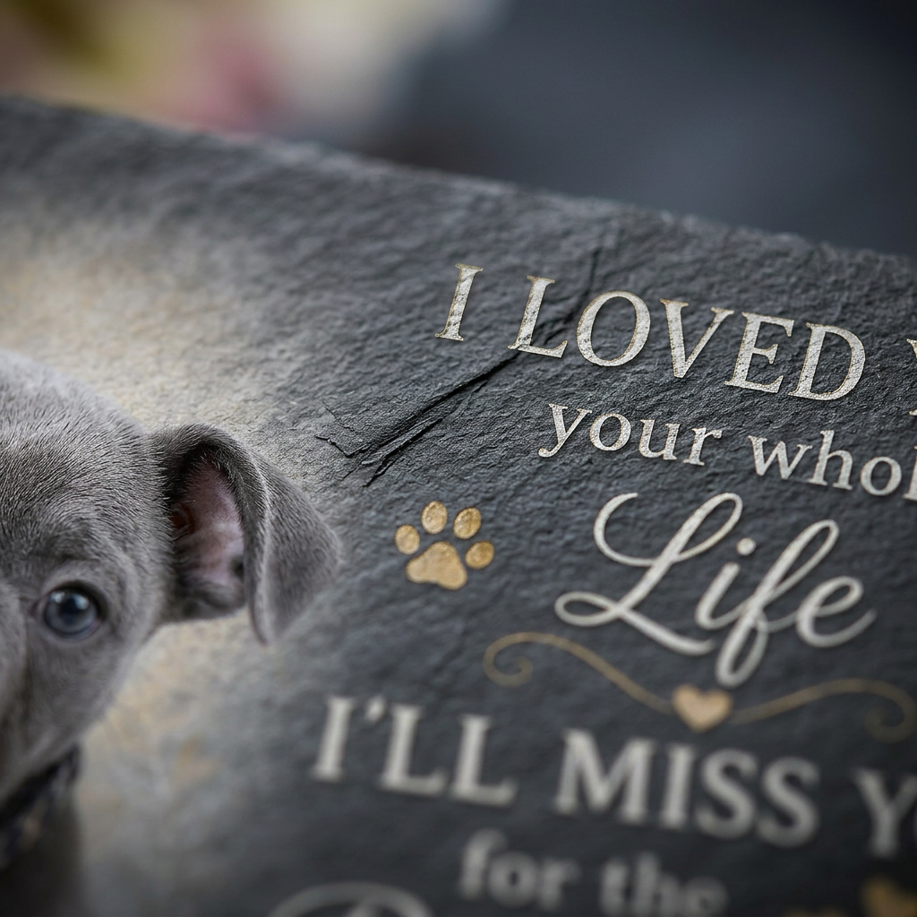 Personalized Pet Memorial Garden Stone – Custom Dog Photo Plaque for Pet Loss - Image 5 | VNMGSREPR1-6IN-EHIEU_AI_0407 VNMGSREPR1-8IN-EHIEU_AI_0407