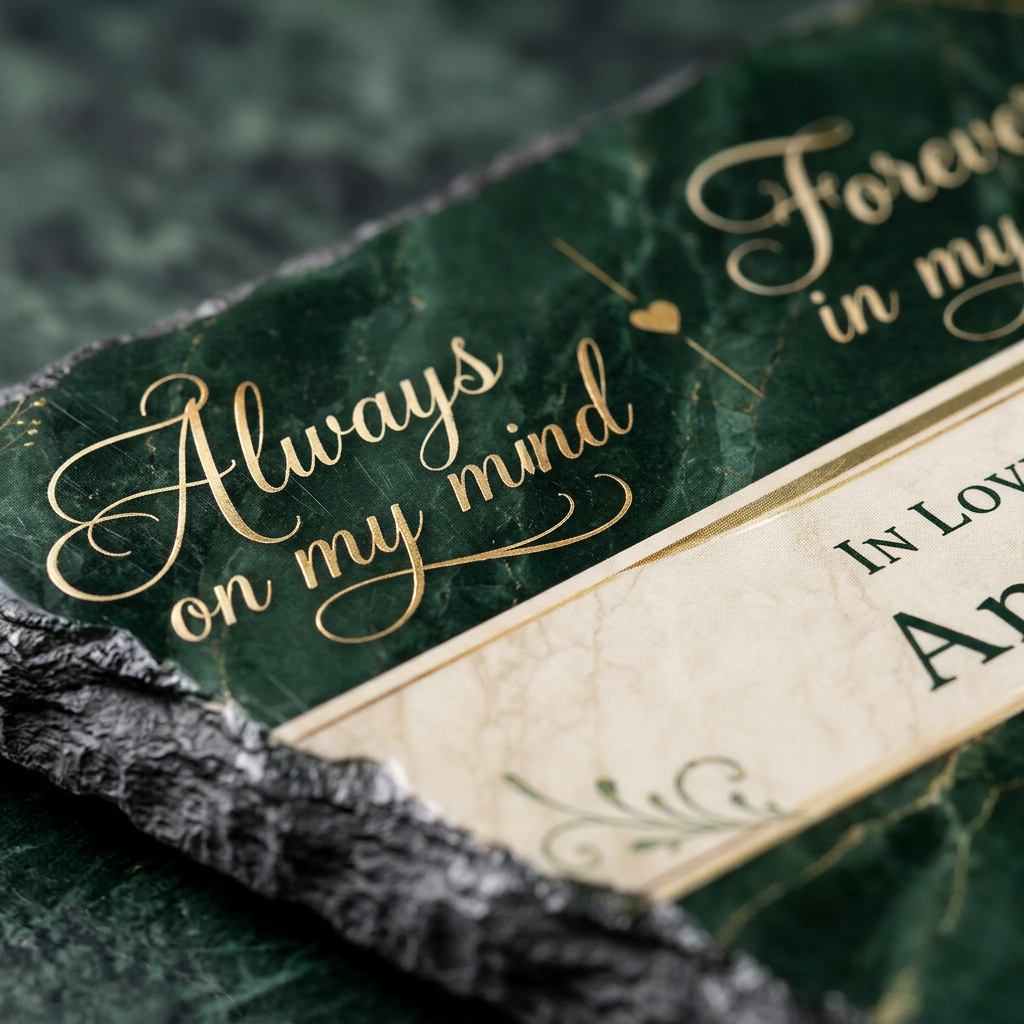 Personalized Memorial Photo Slate Stone – In Loving Memory Bereavement Gift - Image 5 | VNMGSREPR1-6IN-EHIEU_AI_0457 VNMGSREPR1-8IN-EHIEU_AI_0457