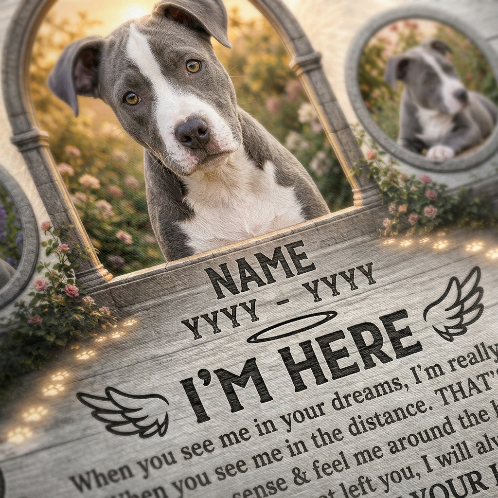 Personalized Dog Memorial Photo Wall Canvas, Pet Loss Sympathy Gift for Dog Owners - Image 5