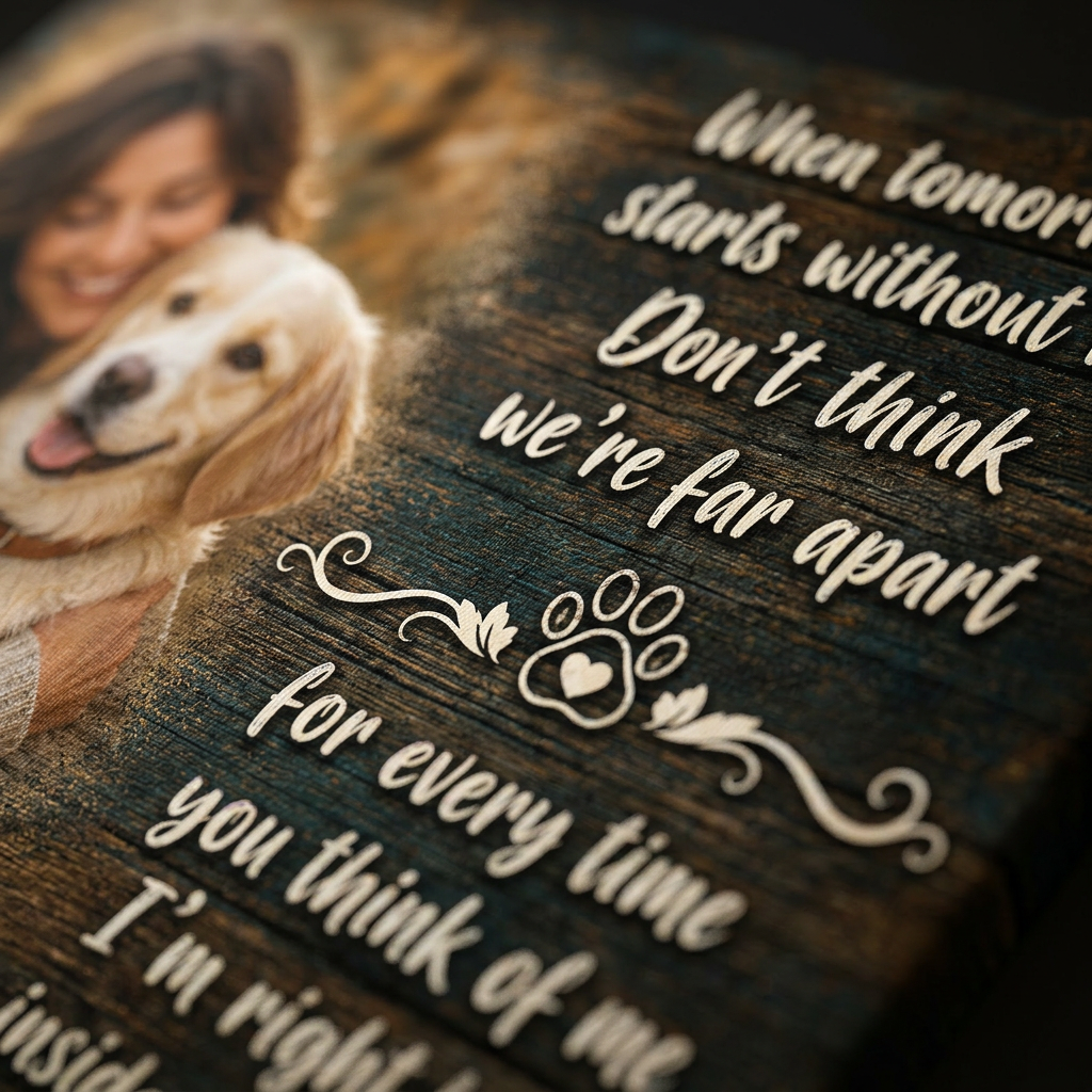 Personalized Dog Memorial Wall Canvas – Custom Pet Loss Gift With Photo - Image 5