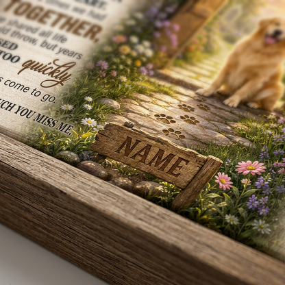 Personalized Dog Memorial Canvas – Waiting at the Door Pet Loss Wall Art - Image 5