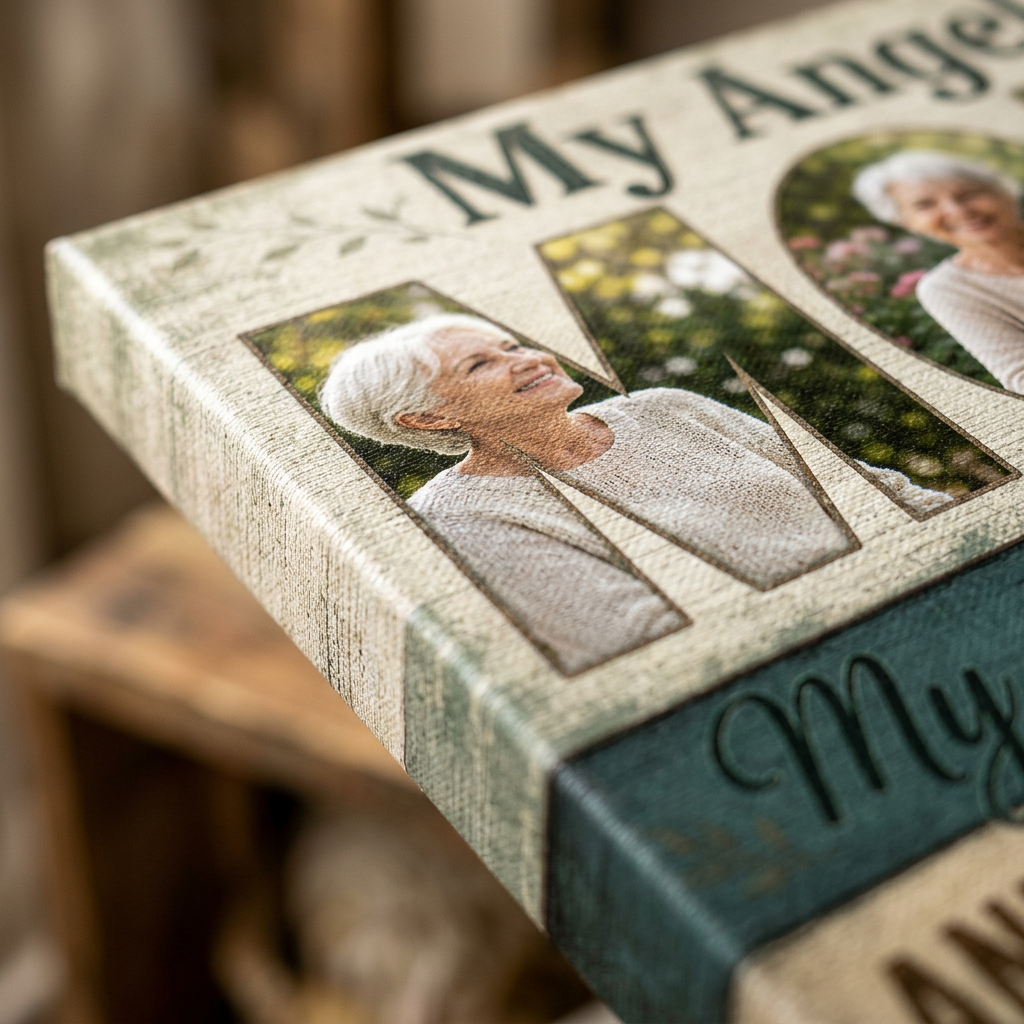 Personalized Memorial Canvas Print for Loss of Mom – Bereavement Gift - Image 5
