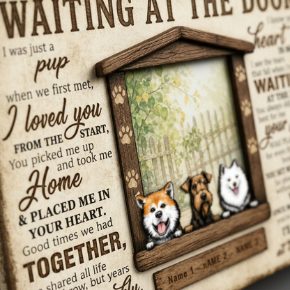 Personalized Pet Memorial Canvas Wall Art Dog Loss Sympathy Gift 3 Names - Image 5
