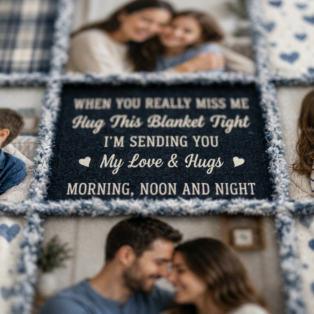 Personalized Photo Collage Memorial Fleece Blanket - When You Really Miss Me Family Gift - Image 5