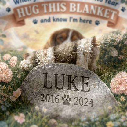 Personalized Pet Memorial Photo Blanket for Dog Loss - Custom Fleece Sympathy Gift - Image 5