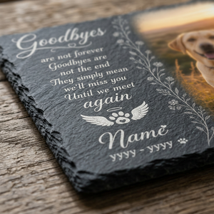 Until We Meet Again Personalized Dog Memorial Garden Stone Custom Pet Loss Gift - Image 5