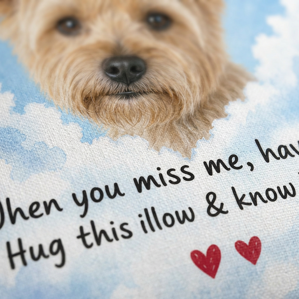 Personalized Pet Memorial Photo Pillow - Dog Remembrance Keepsake Sympathy Gift for Pet Loss - Image 5