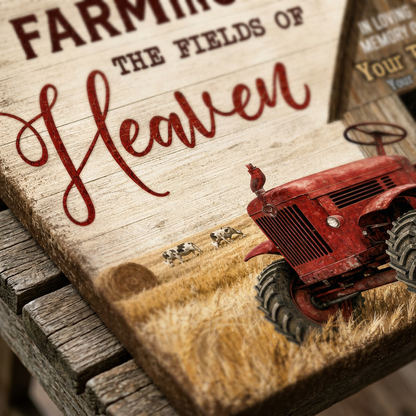 Personalized Farming The Fields Of Heaven Memorial Wall Canvas For Loss Of Farmer Loved One - Image 5