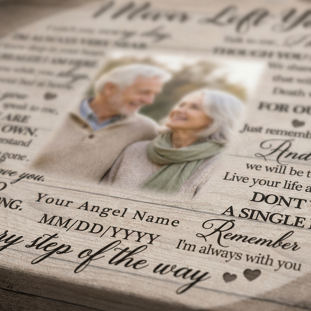 Personalized Memorial Photo Wall Canvas I Never Left You Loss of Loved One Remembrance Gift - Image 5