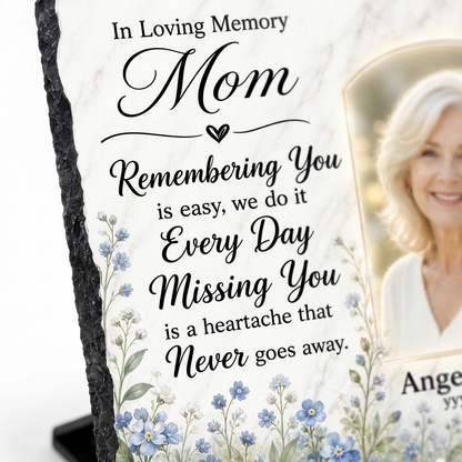 Personalized Mom Memorial Slate Garden Stone With Photo for Loss of Mom Gift - Image 5 | VNMGSREPR1-6IN-EHIEU_AI_0454 VNMGSREPR1-8IN-EHIEU_AI_0454