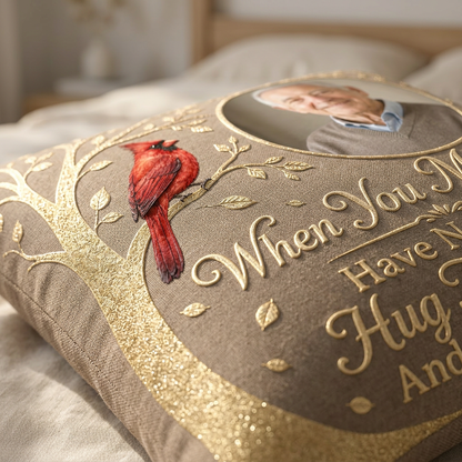 Personalized Memorial Photo Pillow with Cardinal - Remembrance Sympathy Gift for Loss of Loved One - Image 5