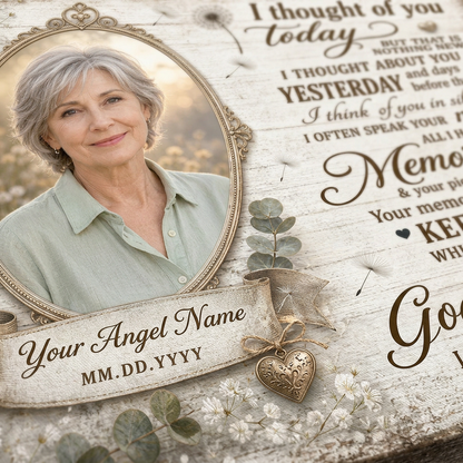 Personalized Memorial Wall Canvas for Loss of Loved One, Sympathy Remembrance Keepsake Gift - Image 5