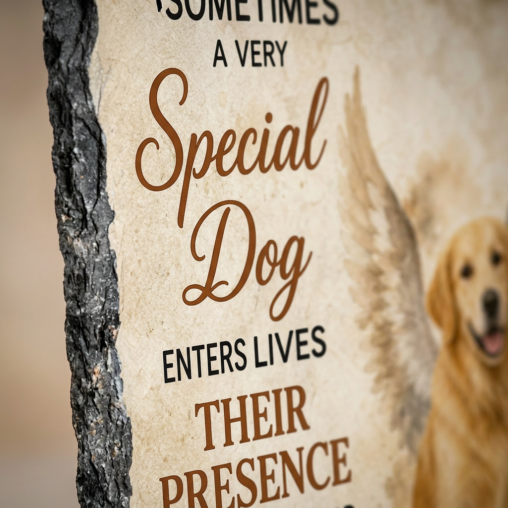 Personalized Sometimes A Very Special Dog Memorial Slate Plaque – Pet Loss Gift - Image 5 | VNMGSREPR1-6IN-EHIEU_AI_0487 VNMGSREPR1-8IN-EHIEU_AI_0487