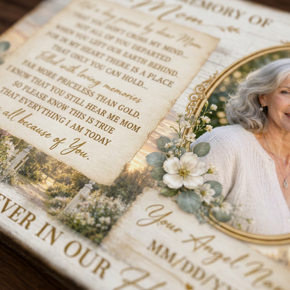 Personalized Memorial Wall Canvas for Loss of Mother, In Loving Memory of Mom Sympathy Gift - Image 5