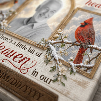 Personalized Memorial Cardinal Wall Canvas Gift Because Someone We Love Is In Heaven - Image 5