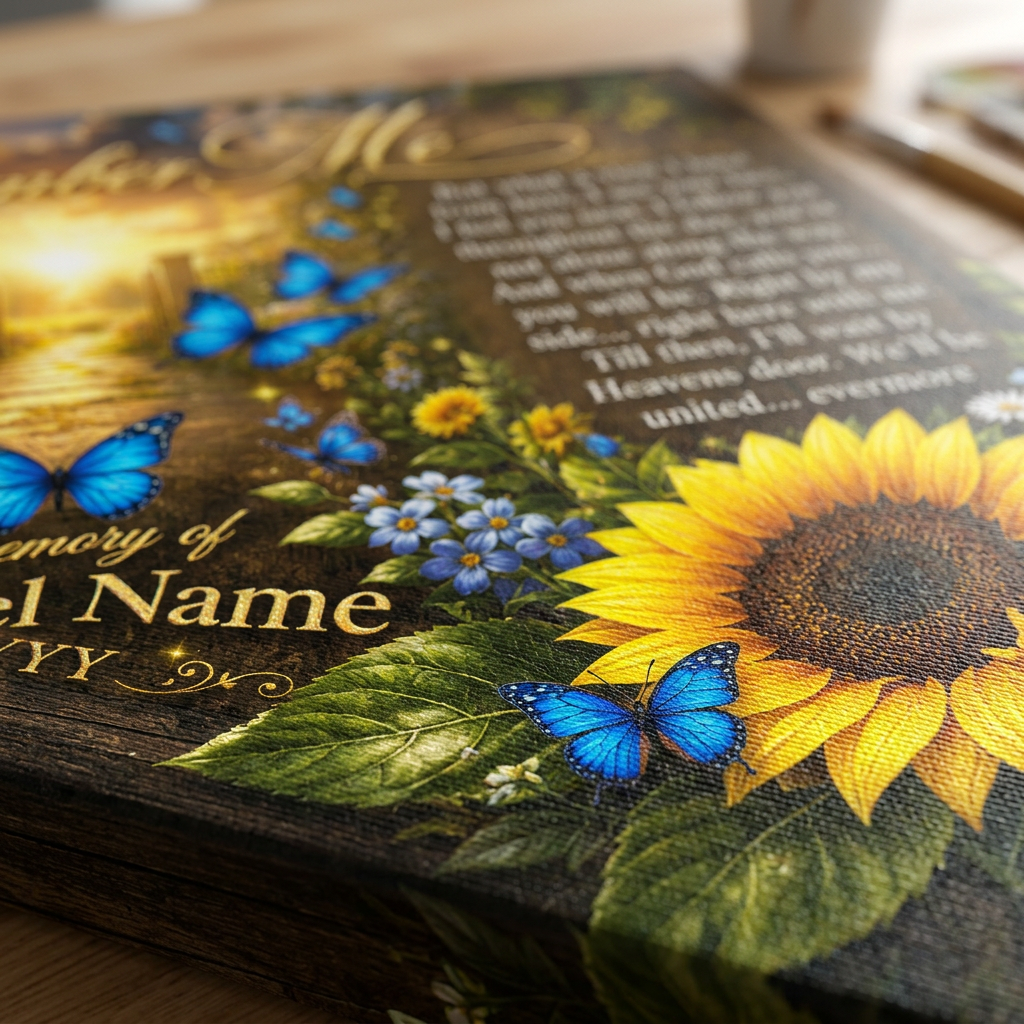 Personalized Remember Me Memorial Canvas Wall Art Sympathy Gift for Loss - Image 5