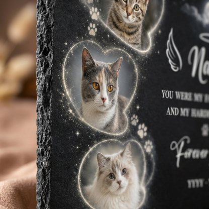 Personalized Cat Memorial Slate Stone Plaque with Photos – Custom Pet Loss Gift - Image 5 | VNMGSREPR1-6IN-EHIEU_AI_0431 VNMGSREPR1-8IN-EHIEU_AI_0431