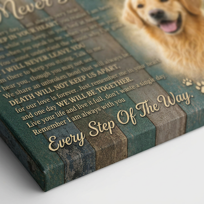 Personalized Dog Memorial Photo Canvas Wall Art, Pet Loss Sympathy Gift, I Never Left You - Image 5