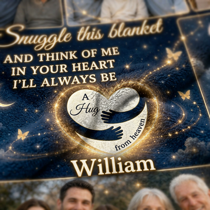 Personalized Memorial Photo Fleece Blanket - In Loving Memory Sympathy Gift for Family - Image 5