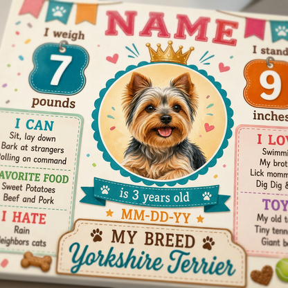 Personalized Dog Birthday Canvas – Custom First Birthday Gift for Pet Owners - Image 5