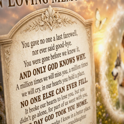 Personalized Memorial Canvas Print for Loss of Granddaughter – Wall Art - Image 5