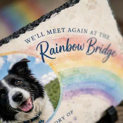 Personalized Dog Memorial Slate Garden Stone – Rainbow Bridge Pet Loss Gift - Image 5 | VNMGSREPR1-6IN-EHIEU_AI_0472 VNMGSREPR1-8IN-EHIEU_AI_0472