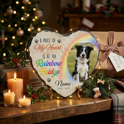 Personalized Rainbow Bridge Dog Memorial Garden Stone Custom Photo Pet Loss Gift - Image 6 | VNMGSREPR1-6IN-EHIEU_AI_0458 VNMGSREPR1-8IN-EHIEU_AI_0458