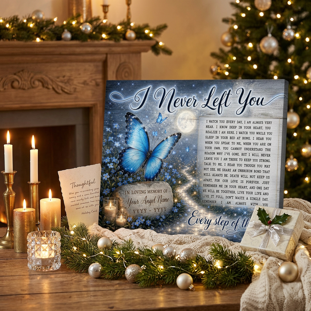 Personalized Butterfly Memorial Wall Canvas, Bereavement Gift for Loss of Loved One - Image 6