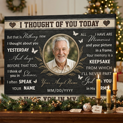 Personalized Memorial Wall Canvas In Memory Of Loved One Sympathy Remembrance Gift - Image 6