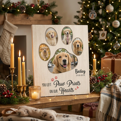 Personalized Dog Memorial Wall Canvas Pet Photo Collage Gone But Never Forgotten Gift - Image 6