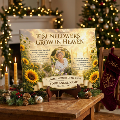 Personalized Sister Memorial Canvas with Custom Photo - In Loving Memory - Image 6