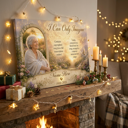 Personalized Memorial Wall Canvas I Can Only Imagine Photo Sympathy Gift for Loss of Loved One - Image 6