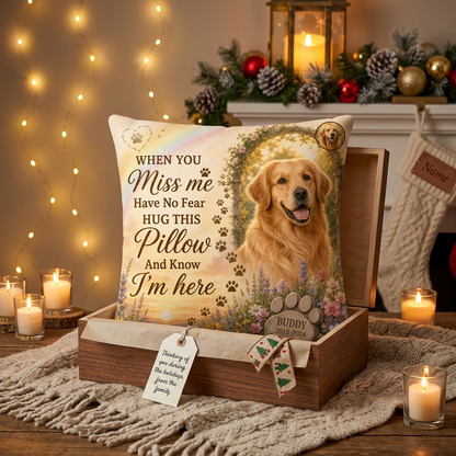 Personalized Dog Memorial Pillow with Photo and Name - Custom All Over Printed Pet Loss Keepsake - Image 6