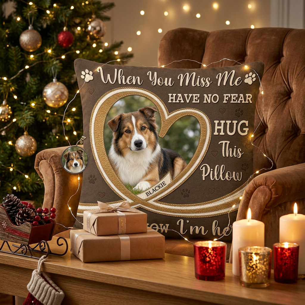 Personalized Pet Memorial Photo Pillow, Custom Dog Loss Remembrance & Sympathy Throw Pillow - Image 6