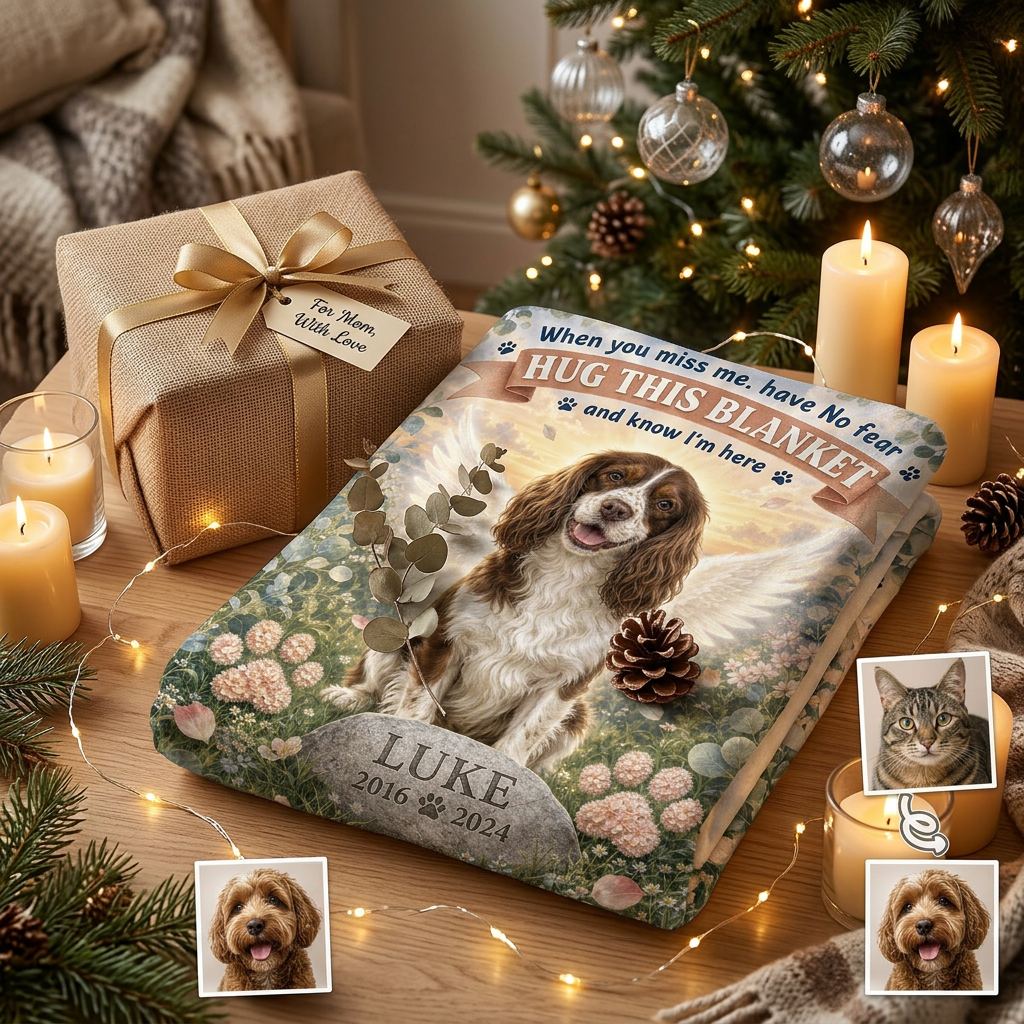 Personalized Pet Memorial Photo Blanket for Dog Loss - Custom Fleece Sympathy Gift - Image 6