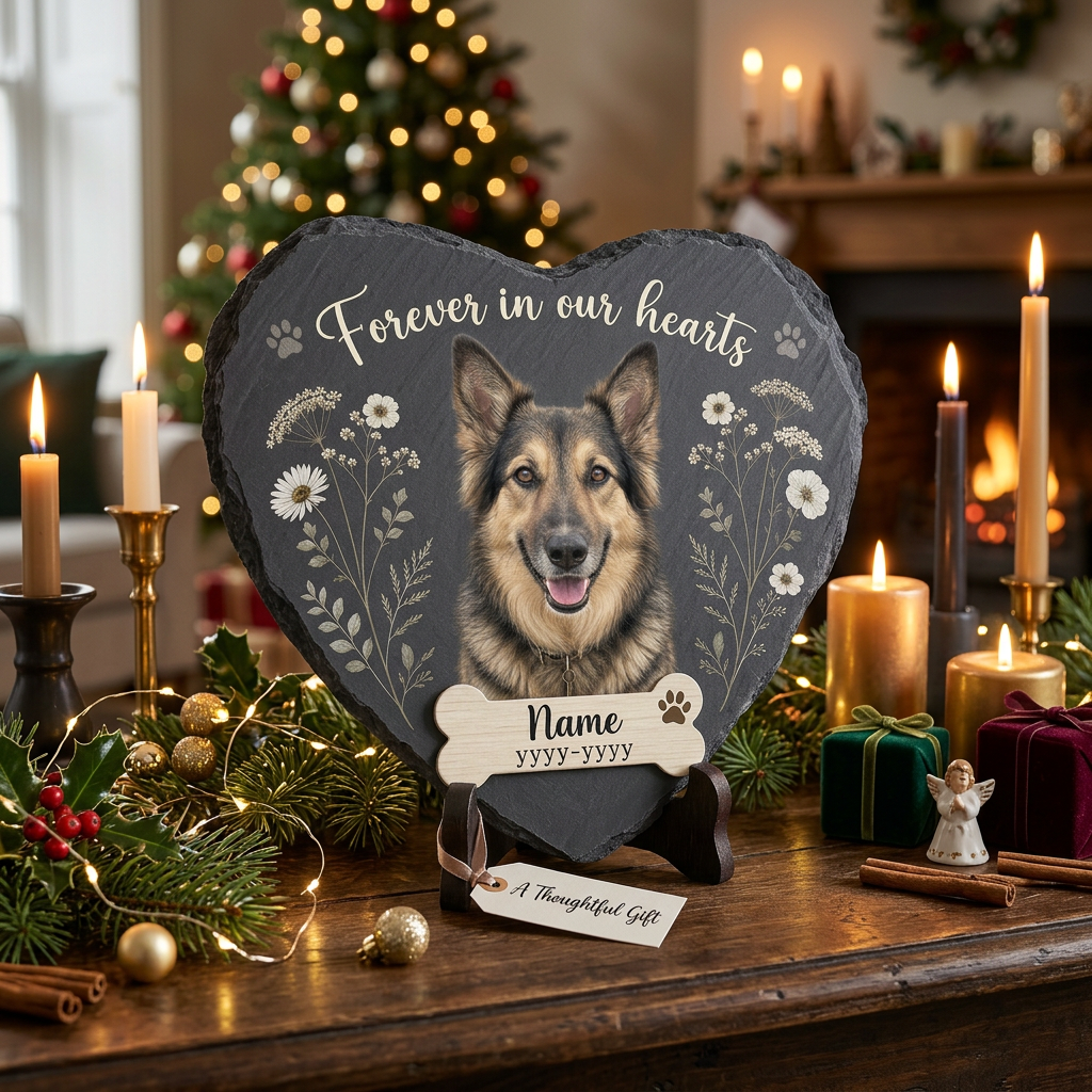 Personalized Pet Memorial Slate Stone with Photo, Custom Dog Loss Gift - Image 6 | VNMGSREPR1-6IN-EHIEU_AI_0468 VNMGSREPR1-8IN-EHIEU_AI_0468